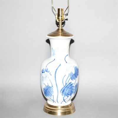 Lot 425 - Pair of Art Nouveau Style Ceramic Lamps Modern...