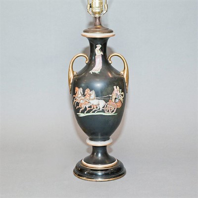 Lot 479 - Pair of Paris Porcelain Lamps In the...