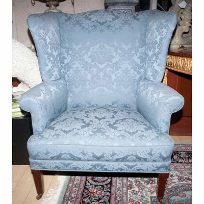 Lot 522 - Georgian Style Mahogany Wing Chair