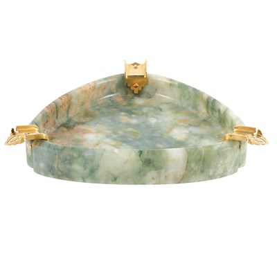 Lot 62 - Agate and Gold Dish, Cartier, Paris