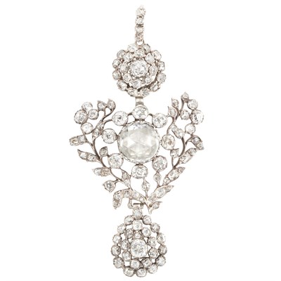 Lot 80 - Georgian Silver and Diamond Pendant
