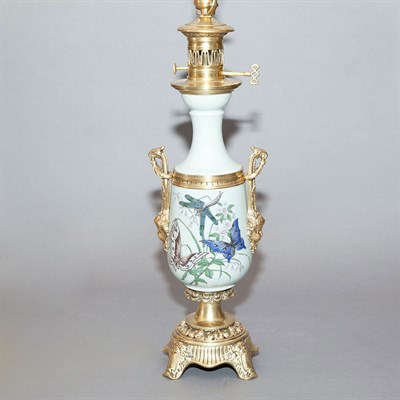 Lot 374 - Companion Pair of Gilt-Metal Mounted Celadon...