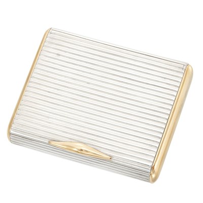 Lot 393 - Sterling Silver and Gold Case, Van Cleef & Arpels