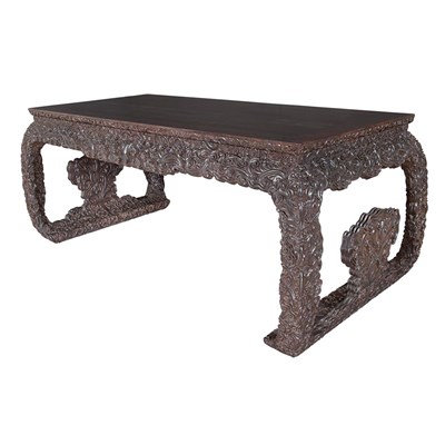 Lot 145 - Chinese Zitan Table Of rectangular, shape set...