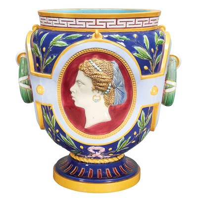 Lot 142 - Minton Allegorical Majolica Jardiniere Late...
