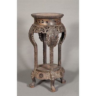 Lot 321 - Chinese Carved Hardwood Stand Late 19th/early...