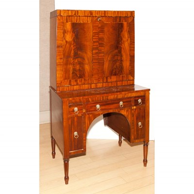 Lot 301 - Georgian Style Mahogany Fall Front Desk Height...