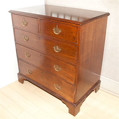 Lot 587 - George III Mahogany Chest of Drawers Height 40...