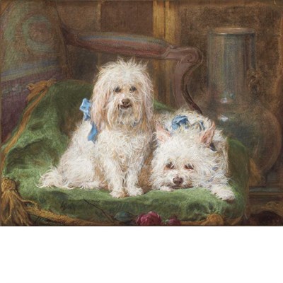 Lot 53 - Gourlay Steell Scottish, 1819-1894 Chico and...