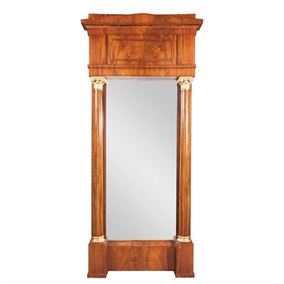 Lot 247 - Northern European Neoclassical Mahogany Mirror...