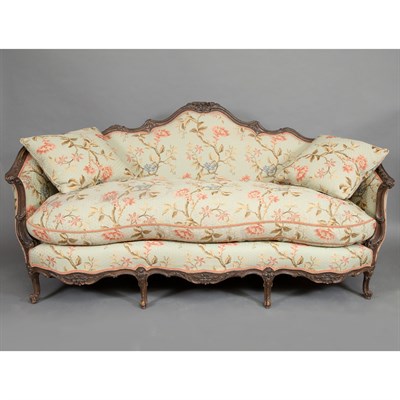 Lot 531 - Louis XV Style Painted Wood Settee Length 6...