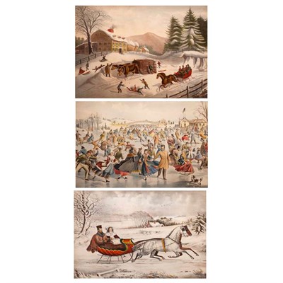 Lot 138 - Nathaniel Currier, publisher THE ROAD-WINTER...