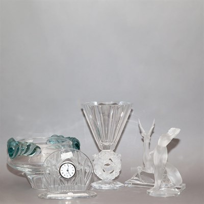Lot 431 - Group of Lalique Molded Glass Articles Modern...