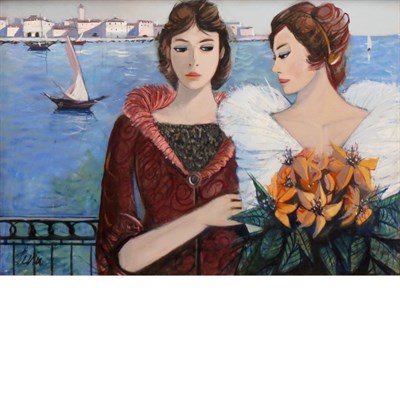 Lot 67 - Charles Levier French, 1920-2003 Jeune Filles...