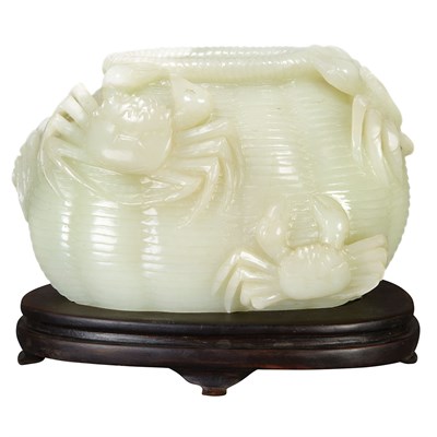 Lot 71 - Chinese Celadon Jade Vase Qing Dynasty Of...