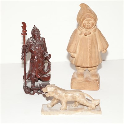 Lot 150 - Group of Three Asian Carved Wood Figures of...