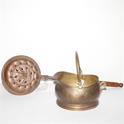Lot 266 - Two Copper Bed Warmers; And Two Copper...