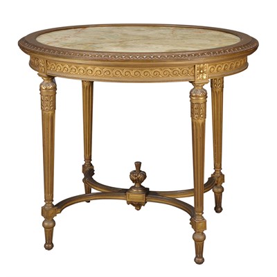 Lot 383 - Louis XVI Style Gilt-Wood Side Table With an...