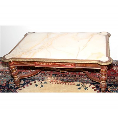 Lot 400 - Neoclassical Style Marble Top Low Table Height...