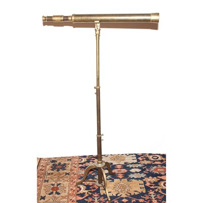 Lot 225 - Brass Telescope Height 50 inches.