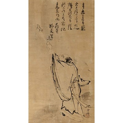 Lot 5 - Shoga Shohaku (1730-1781) Mounted scroll,...