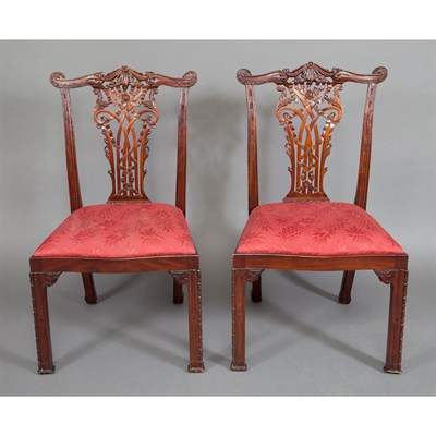 Lot 173 - Set of Four George III Style Mahogany Dining...
