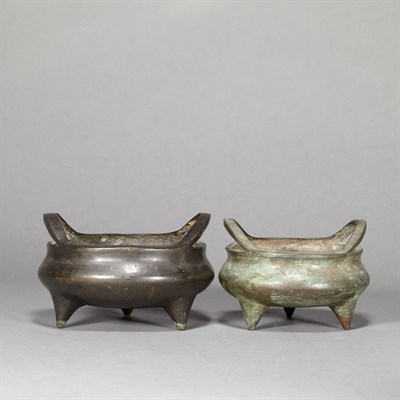 Lot 105 - Group of Four Chinese Bronze Censers Ming/Qing...