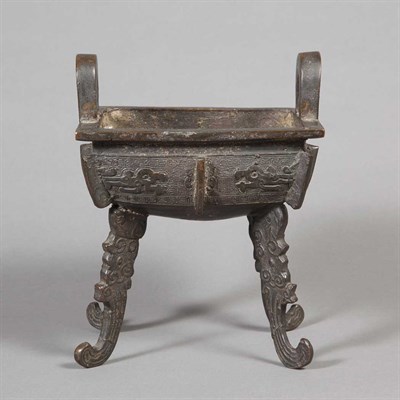Lot 55 - Chinese Bronze Ding Probably late 18th century...
