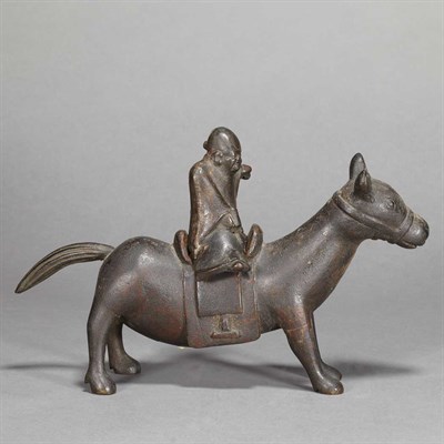Lot 102 - Two Chinese Bronze Mounted Figures of Lao Tzu...