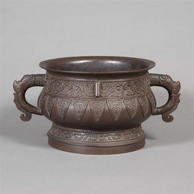 Lot 103 - Chinese Bronze Gui Late Ming Dynasty, 17th...