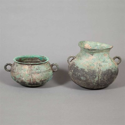 Lot 241 - Two Chinese Bronze Vessels Height of taller 6...