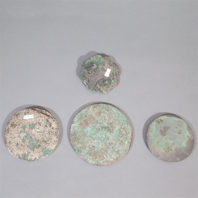 Lot 44 - Group of Four Chinese Bronze Mirrors Han...