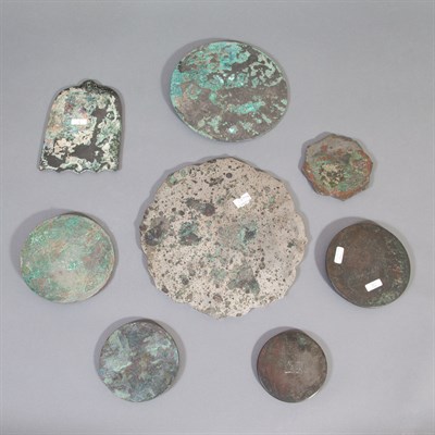 Lot 185 - Group of Eight Chinese Archaic Bronze Mirrors...