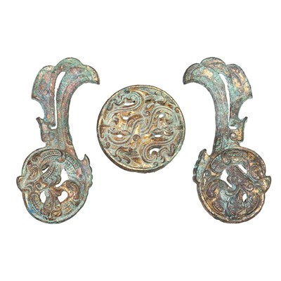 Lot 86 - Set of Chinese Gilt-Bronze Horse Fittings Han...