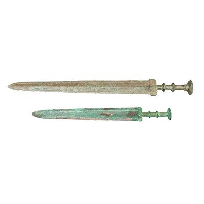Lot 82 - Two Chinese Bronze Swords Warring States...