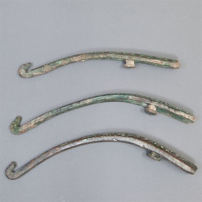 Lot 47 - Group of Three Chinese Turquoise Inlaid Bronze...