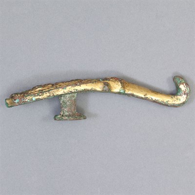 Lot 43 - Chinese Gilt-Bronze Belt Hook Warring States...