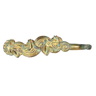 Lot 76 - Chinese Gilt-Bronze Belt Hook Warring States...