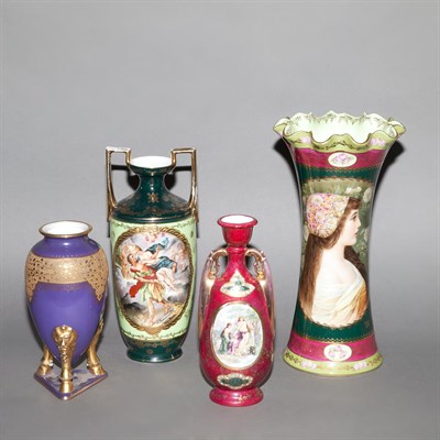 Lot 382 - Group of Vienna Style Gilt Decorated Porcelain...