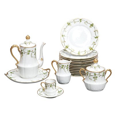 Lot 111 - Limoges Gilt Decorated Porcelain Dessert...