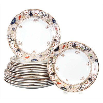 Lot 162 - English Transfer Decorated Pottery Imari Style...