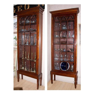 Lot 222 - Pair of George III Style Mahogany Vitrines on...