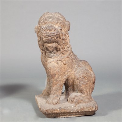 Lot 392 - Pair of Chinese Stone Foo Lions 19th century...