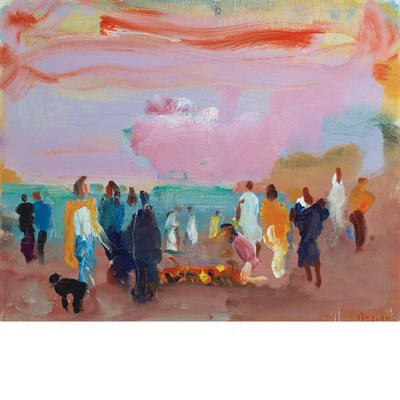 Lot 135 - Paul Resika American, b. 1928 Beach Scene...