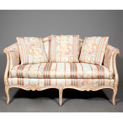 Lot 177 - Provincial Louis XV Style Carved and Painted...