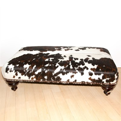 Lot 288 - George Smith Cow Hide Upholstered Ottoman...