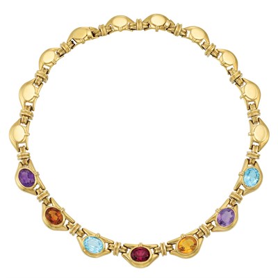 Lot 12 - Gold and Gem-Set Necklace