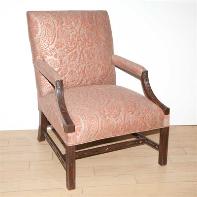 Lot 267 - George III Style Mahogany Library Armchair