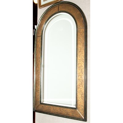 Lot 314 - Eglomise Style Painted Wood Mirror Height 51...