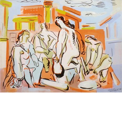 Lot 115 - Vaclav Vytlacil American, 1892-1984 Nudes in a...